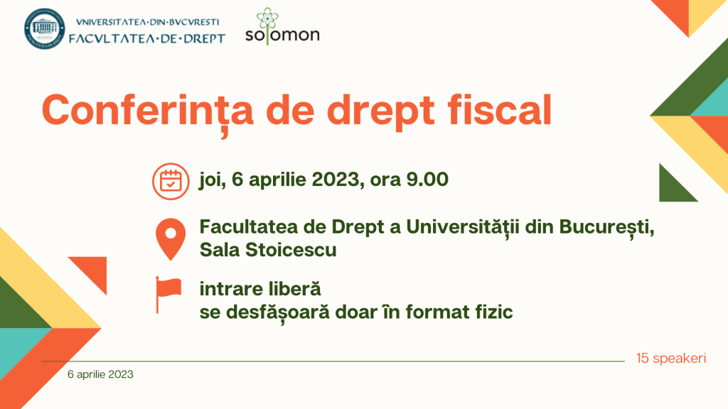 Conferința de drept fiscal - ed. I